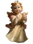 Figurki Aniołków Figurka Aniołek ze świecą do zawieszenia na choinkę 7cm