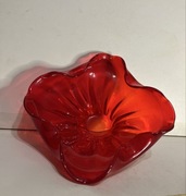 patera szklana czerwone szklo