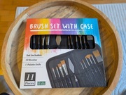 Nowy Zestaw Pędzli Malarskich w Etui - 11 elementów