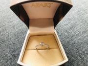 Pierścionek (biały rodowany, okrągły, próba: 585)