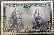 Hiszpania, papież Pius XI i król Hiszpanii Alfons XIII, 3 centymy, Mi379