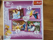 Puzzle 4w1 Księżniczki Zakochane pary Trefl