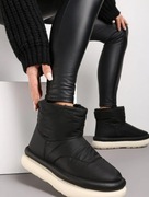 Wodoodporne śniegowce czarne z futrzanym wnętrzem