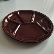 Talerz dzielony, kabaret, ciemnoczekoladowy