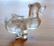 MURANO SZKŁO MINI KACZKA PRZEZROCZYSTA