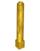 LEGO 4 x 43888 Filar Słup Wspornik Kolumna - złoty perłowy