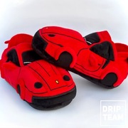 Kapcie Pluszowe "Porsche Racing" Czerwone - r. 35-45