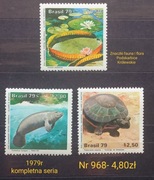 Znaczki fauna:968: ssaki, gady, kwiaty- Brazylia 1979r **