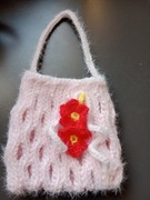 Torebeczka/saszetka robiona na szydełku. Dł.całkowita 25cm. Szerokość 15cm 