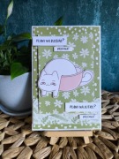 Kartka okolicznościowa. Kot. Zabawna kartka