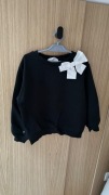 H&M czarna bluza kokardka galowa modna 122/128 7/8l jesień