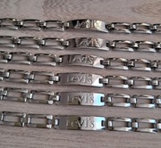 Bransoletka Levis męska damska unisex stal srebrna Vintage