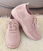 Damskie buty z oddychającą siateczką na grubej podeszwie