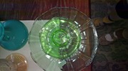 Trzy zielone talerze 1 + 2 Ząbkowice? (595)