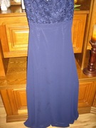 Długa suknia granat