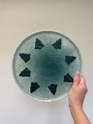 Ręcznie robiony talerz porcelanowy świąteczny choinki | ceramika handmade