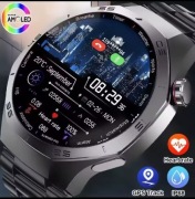 Nowy Smartwatch męski, HD AMOLED, pomiar tętna, połączenia Bluetooth