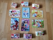 Zestaw 6x mini puzzle trefl 54 Minnie barbie Puchatek elsa pony