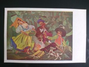 Pocztówka Z.Stryjeńska ,,Wieczerza w lesie"