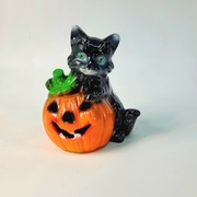 Kotek na dyni dekoracja , ozdoba , prezent ,halloween