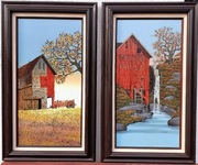 Sitodruk olejny, Hargrove 30x60, w ramie 46x76 cm.