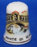 Naparstek Kolekcjonerski Porcelanowy Wenecja most Ponte di Rialto