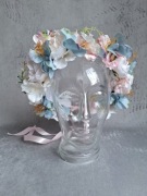 Wianek na głowę w romantycznym stylu, pastelowy 