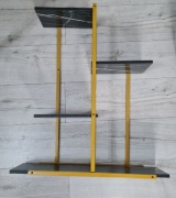 Stojak na kwiaty loftowy stal ala marmur kwietnik 68x60x20 cm 