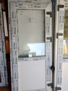 Drzwi zewnętrzne nowe Pcv 210*100 z klamką białe 