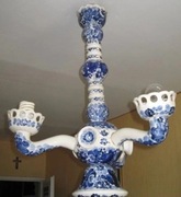 Żyrandol włocławek fajans prl 