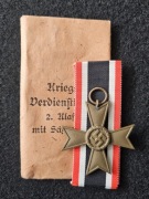 Niemcy, III Rzesza, Krzyż Zasługi Wojennej 2 Klasy bez mieczy w kopercie"1"