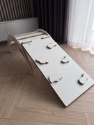 Bujak drewniany z poduszką, drabinką i zjeżdżalnią - Zestaw Montessori