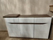 Komoda, korpus dąb,front biały