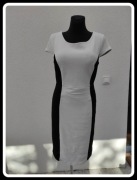 George biało - czarna sukienka zamek halka 38 M wiskoza