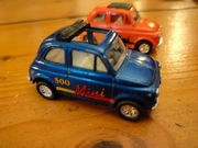 FIAT 500 MINI DWA MODELE CABRIO NIEBIESKI I POMARAŃCZOWY