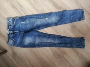 Jeansy damskie granatowe z przetarciami 38 Reserved