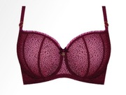 Biustonosz miękki Samanta Valentina A145 75D, w zmysłowe kropki, rubinowy