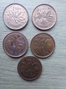 Kanada zestaw 1 cent 2000-2010; 3 i 4 portret; 11 monet; opis poniżej