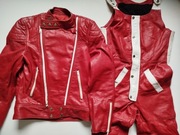 Kombinezon motocyklowy kurtka spodnie skórzane XS