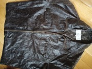 Włoska kurtka skórzana XL/XXL skóra pilotka bomberka Italy vintage