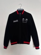 CocaCola x Paris 2024 Bluza Damska S Full Zip Czarna Bomber Olimpijska
