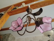 Piękny mosiężny żyrandol - lampa.