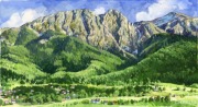 Obraz Akwarela - Zakopane, Tatry, Giewont