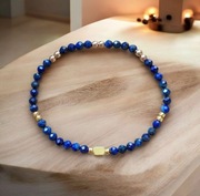 Bransoletka kamienie naturalne Lapis Lazuli hematyt 