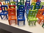 Gra zręcznościowa rodzinna spadające kreślą balansują krzesełka 30 el.