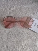 Piękne oryginalne okulary przeciwsłoneczne różowe okulary Sinsay 