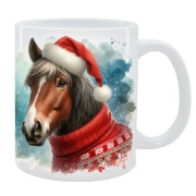 KUBEK Z KONIEM NA ŚWIĘTA, PREZENT, PERSONALIZOWANY, 24HWYS