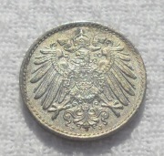 Niemcy Wilhelm II 5 fenigów pfennig 1915 J WiH miasto Hamburg KM# 31 Fe