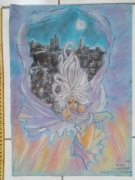 Urd jak z „Oh my Goddess” Kosuke Fujishima , rysunek fanowski