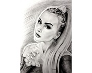 Portret projekt rysunek obraz szkic 